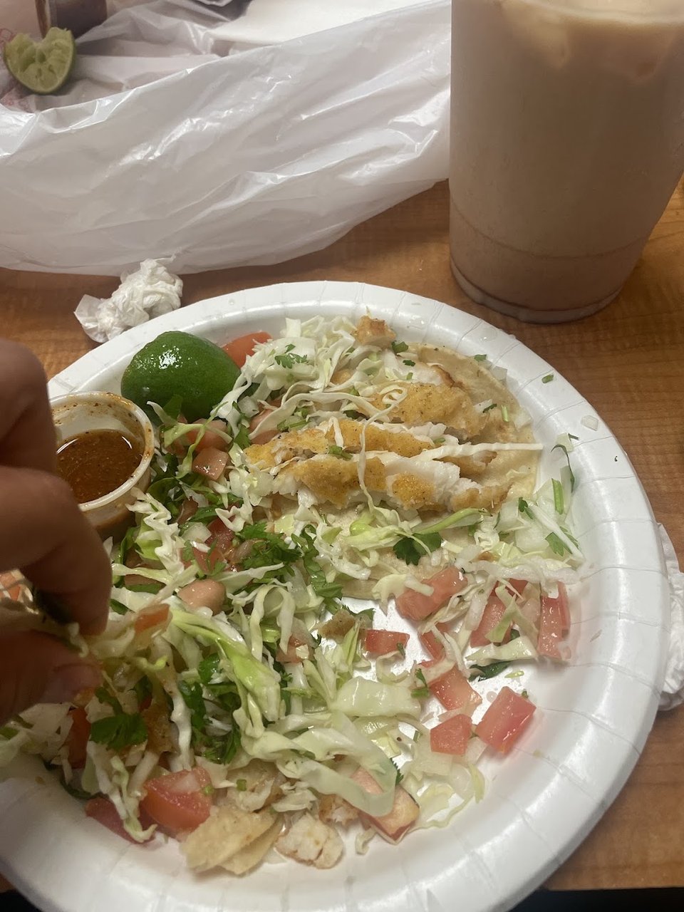 Menu page showing tacos, sides, and drinks.